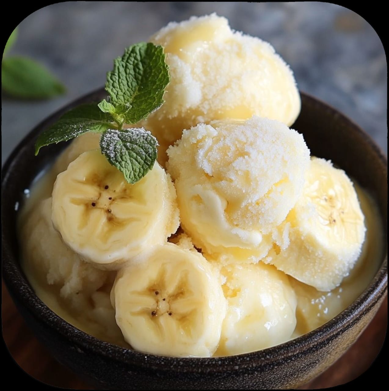Helado de banana